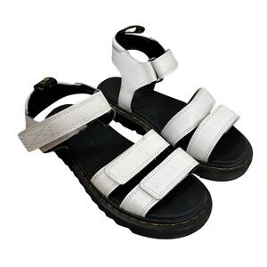 Dr. Martens Klaire J White Leather Strappy Platform Sandals Womens 5 UK 3